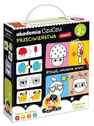 Akademia CzuCzu. Przeciwieństwa - edukacyjny zestaw 2 książeczek do kolorowania i puzzli