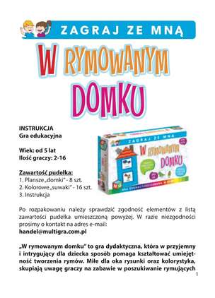 W rymowanym domku - gra edukacyjna