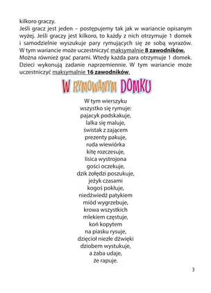 W rymowanym domku - gra edukacyjna