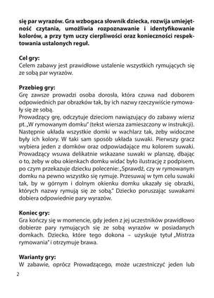W rymowanym domku - gra edukacyjna