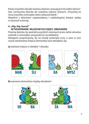 Wlazł kotek na płotek - układanki obrazkowo-sylabowe