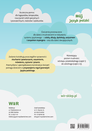 Mój język polski. Ćwiczenia z gramatyki dla dzieci z zaburzeniami komunikacji językowej. Część 3