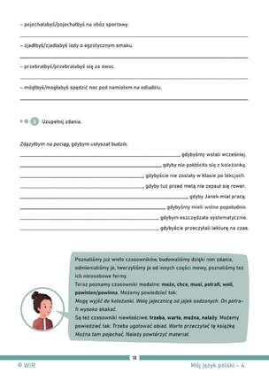 Mój język polski. Ćwiczenia z gramatyki dla dzieci z zaburzeniami komunikacji językowej. Część 4