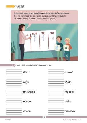 Mój język polski. Ćwiczenia z gramatyki dla dzieci z zaburzeniami komunikacji językowej. Część 2