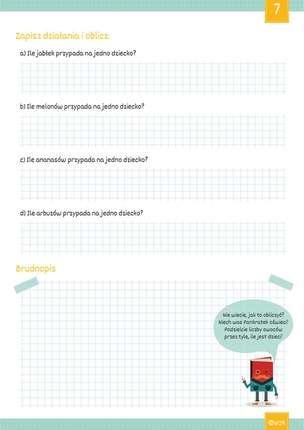 Pankratek podpowiada, ile czegoś przypada. Dzielenie i ułamki w klasach 4-6