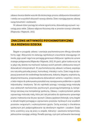 Psychomotoryka. Rozwijanie inteligencji, kreatywności, rezyliencji i mądrości. Nowe formy edukacji. Ponad 70 zajęć i scenariuszy psychomotorycznych