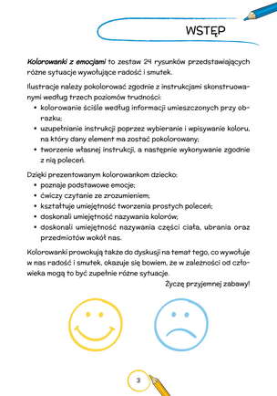 Kolorowanki z emocjami. Radość i smutek