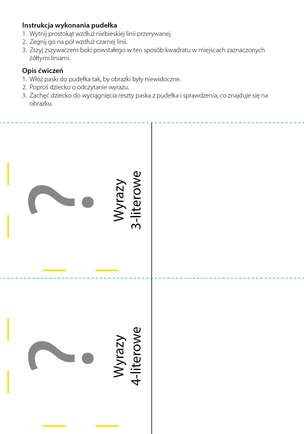 Paski wyrazowo-obrazkowe. Doskonalenie umiejętności czytania dla dzieci ze specjalnymi potrzebami edukacyjnymi