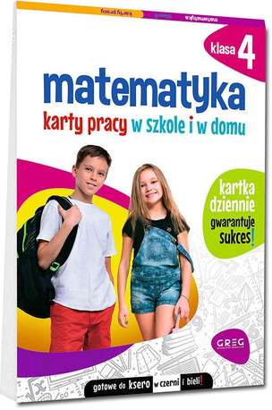 Matematyka. Karty pracy w szkole i w domu. Klasa 4