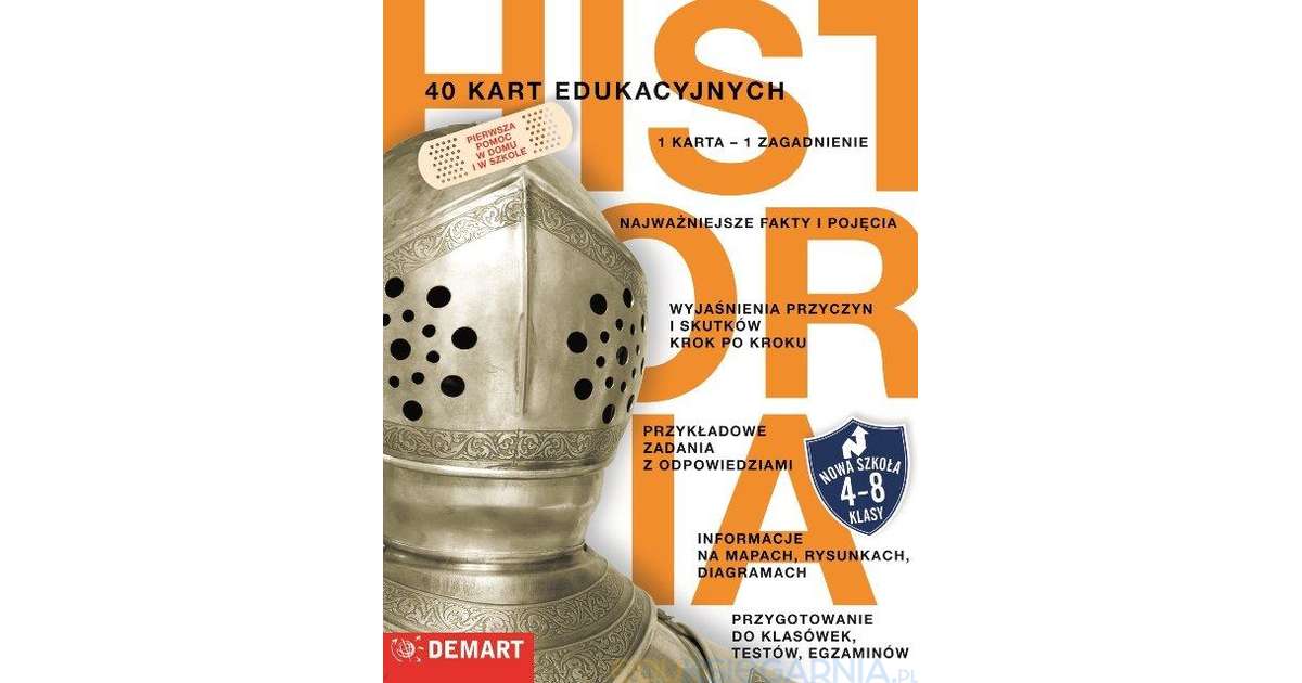 Karty edukacyjne. Historia. Szkoła podstawowa klasy 4-8 - Eduksiegarnia.pl