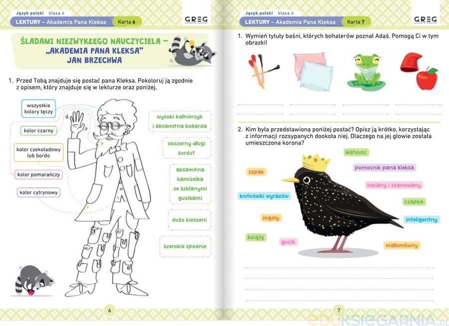 Język polski. Karty pracy w szkole i w domu. Klasa 4 - Eduksiegarnia.pl