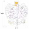 Dekoracje ozdoby szkolne patriotyczne - Orzeł biały (1 element jednostronny, A3)