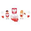 Dekoracje szkolne. Ozdoby patriotyczne - 11 listopada Święto Niepodległości 01 (8 elementów) (1)