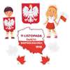 Dekoracje szkolne. Ozdoby patriotyczne - 11 listopada Święto Niepodległości 01 (8 elementów) (1)