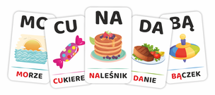 Karty obrazkowe. Sylaby otwarte - zestaw 120 kolorowych kart