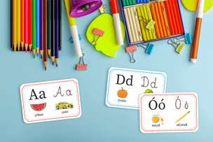 Fiszki edukacyjne. Alfabet - samogłoski i spółgłoski