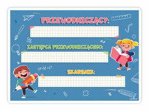 Tablica trójka klasowa - zalaminowany plakat do uzupełniania A4