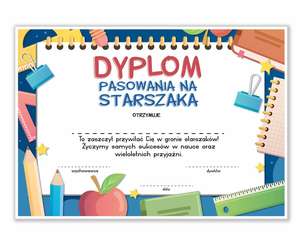 Dyplom pasowania na przedszkolaka - radość (A4) (1)
