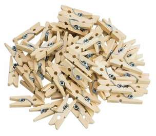 Klamerki mini spinacze 4,5 cm - zestaw 100 sztuk