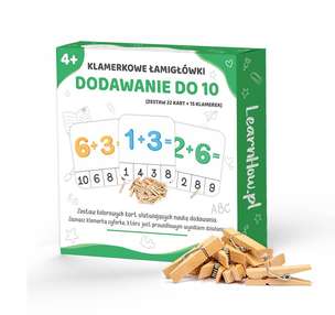 Klamerkowe zadania. Odejmowanie do 10 (zestaw 20 kart + 15 klamerek) (1)