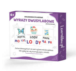 Układanka sylaby. Wyrazy dwusylabowe - zestaw edukacyjny do nauki sylab i czytania