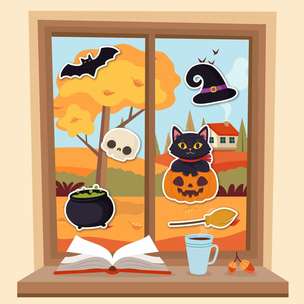 Dekoracje ozdoby szkolne - Dynie na Halloween (4 elementy) (1)