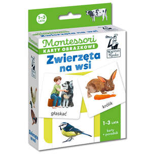 Kapitan Nauka. Montessori. Karty obrazkowe Pierwsze słowa + poradnik (1)