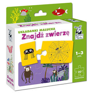Kapitan Nauka. Układanki malucha. Znajdź zwierzę 1-3 lata