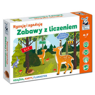 Kapitan Nauka. Zabawy z liczeniem. Rysuję i zgaduję - pakiet edukacyjny z flamastrem suchościeralnym