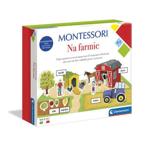 Montessori. Na farmie - zestaw do nauki nowych słów i układania pierwszych prostych zdań