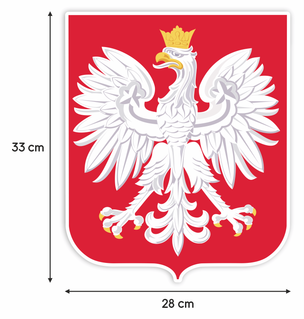Dekoracje ozdoby szkolne patriotyczne - Godło Polski (1 element dwustronny, A3) 