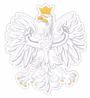 Dekoracje ozdoby szkolne patriotyczne - Orzeł biały (1 element jednostronny, A3)