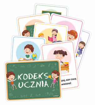 Kodeks ucznia - zestaw 17 plansz edukacyjnych (A5)