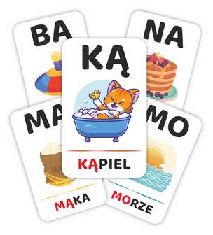 Karty obrazkowe. Sylaby otwarte - zestaw 120 kolorowych kart