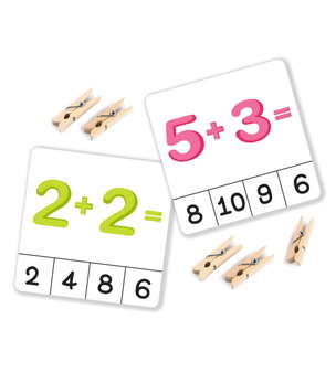 Klamerkowe zadania. Odejmowanie do 10 (zestaw 20 kart + 15 klamerek) (1)