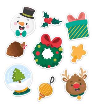 Dekoracje ozdoby świąteczne - Świąteczne elementy 02 (9 elementów)