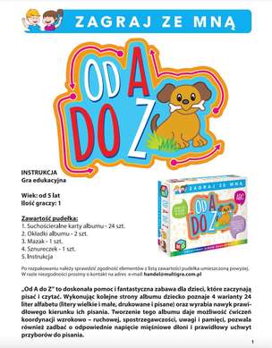 Od A do Z - kreatywny album liter do pisania po śladzie 5+