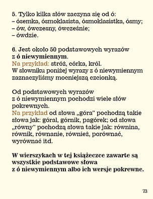 Ortografia w wierszykach Ó