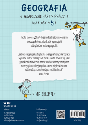 Geografia. Graficzne karty pracy dla klasy 5