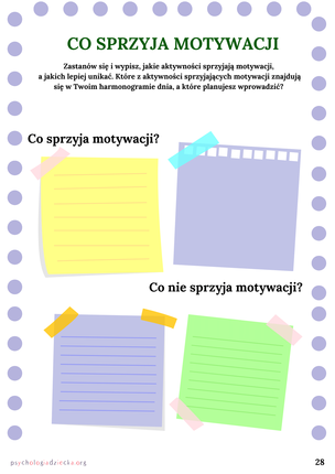 Jak obudzić w nastolatku motywację wewnętrzną - karty pracy