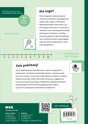 Matematyka krok po kroku. Porównywanie liczb i zbiorów. Karty pracy