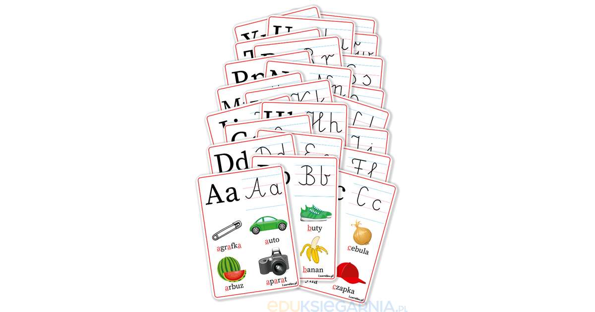 Alphabet - 23 Cartes éducatives A5 - En Polonais - Éditions LearnHow 2022