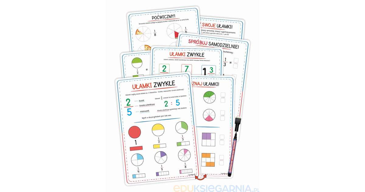 Matematyka Ulamki Klasa 4 Pdf - Karty pracy. Ułamki zwykłe - edukacyjny zestaw matematyczny
