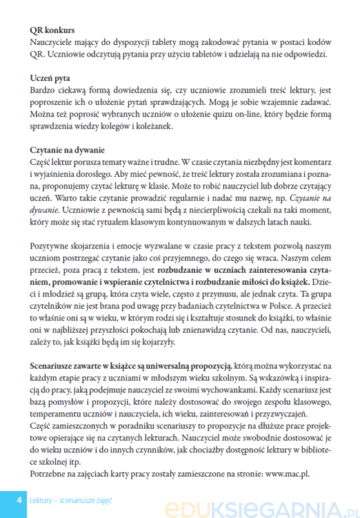 Przygody Z Lekturą Scenariusze Lekcji Dla Nauczyciela Chomikuj