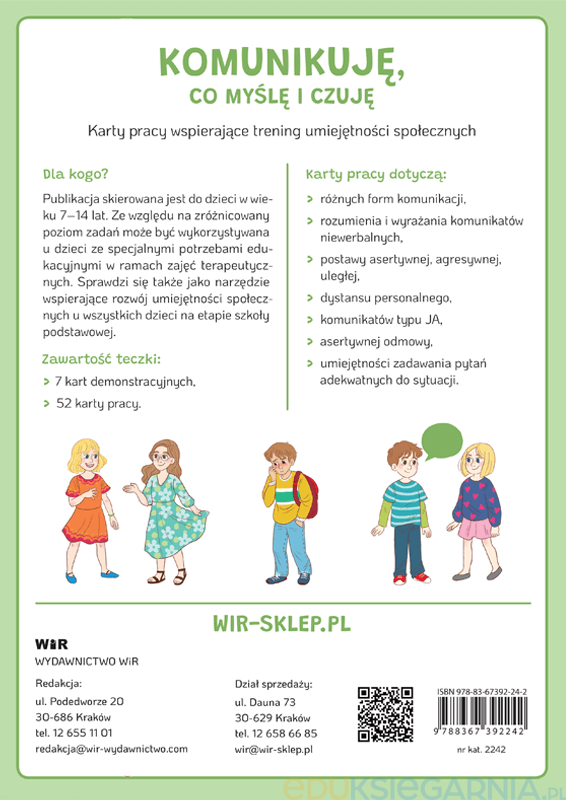 Komunikuję, co myślę i czuję. Karty pracy wspierające trening