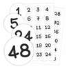 Znaczki naklejki do szatni / na szafki 1-48 - Cyfry 02 (48 sztuk, 40 mm)