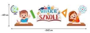 Dekoracja szkolna - Witajcie w szkole XL (9 elementów)