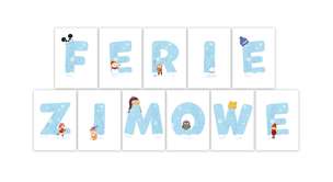 Dekoracje zimowe - Ferie zimowe napis (11 elementów)