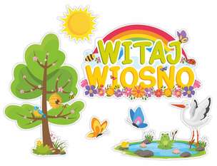 Dekoracje ozdoby Wiosna - Witaj wiosno - Krajobraz XL (6 elementów)