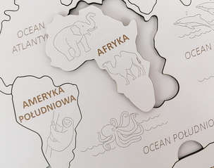Mapa świata. Kontynenty i oceany – puzzle edukacyjne